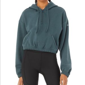 Alo Yoga Stadium Half-Zip - Deep Jade - S